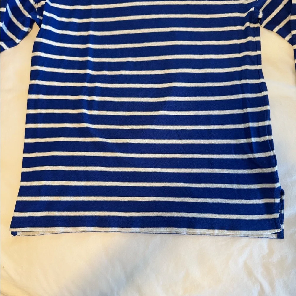 J. Crew Royal Blue & White Striped Top